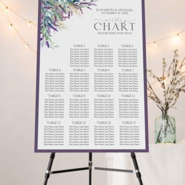 Elegant Lavender  Seating Chart Foam Board