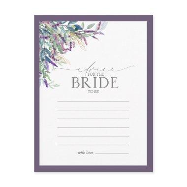 Elegant Lavender Floral Advice To The Bride Post