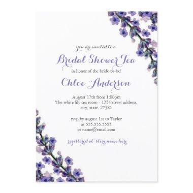 Elegant Lavender Teacup Bridal Shower Invitations