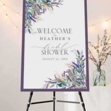 Elegant Lavender Watercolor Bridal Shower Welcome Foam Board