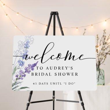 Elegant Lavender Watercolor Welcome  Foam Board