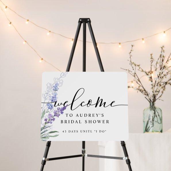 Elegant Lavender Watercolor Welcome  Foam Board