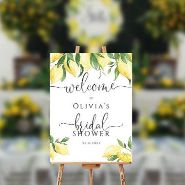 Elegant Lemon Bridal Shower Welcome Foam Board