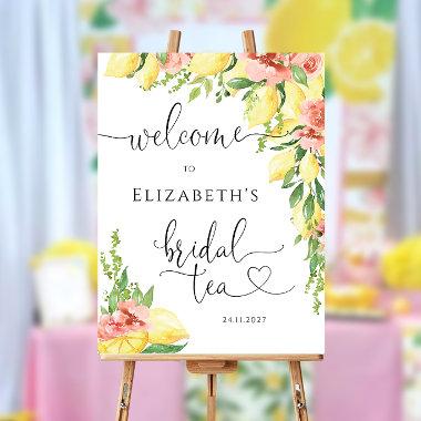 Elegant Lemon Bridal Tea Welcome Foam Board