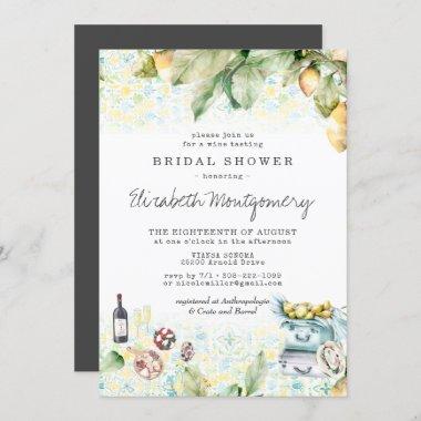 Elegant Lemon Grove Picnic Bridal Shower Invitations