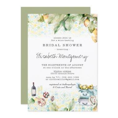 Elegant Lemon Grove Picnic Bridal Shower Invitations