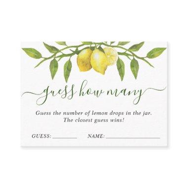 Elegant Lemon Guess How Many Game