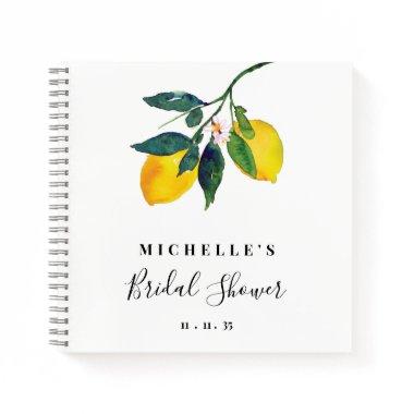 Elegant Lemon Hand Lettered Script  Notebook