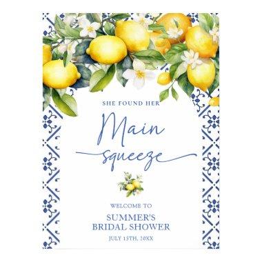 Elegant Lemon Main Squeeze  Welcome Poster