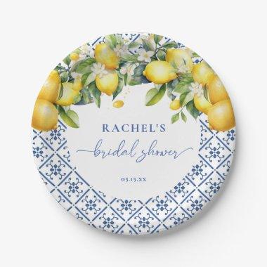 Elegant Lemon Mediterranean  Paper Plates