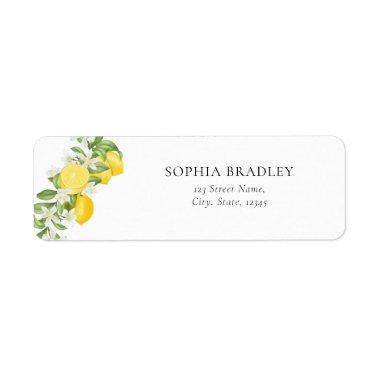 Elegant Lemons  Return Address Label