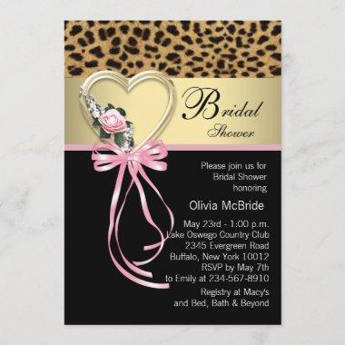 Elegant Leopard Bridal Shower Invitations