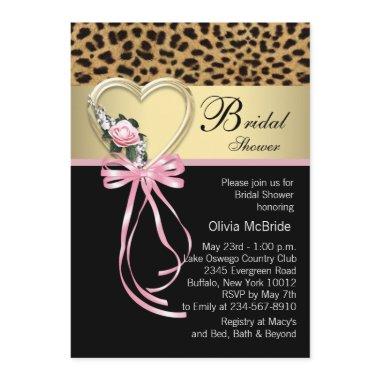 Elegant Leopard Bridal Shower Invitations