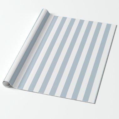 Elegant Light Blue and White Striped Pattern Wrapping Paper