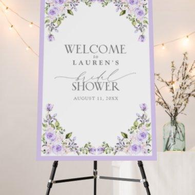 Elegant Lilac Lavender Bridal Shower Welcome Foam Board