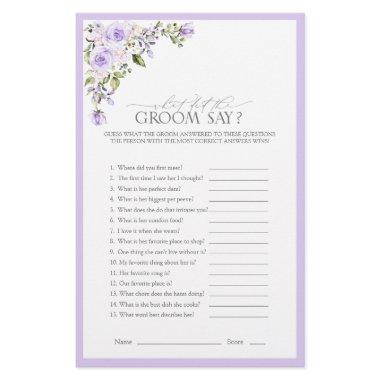 Elegant Lilac Lavender Floral  Game