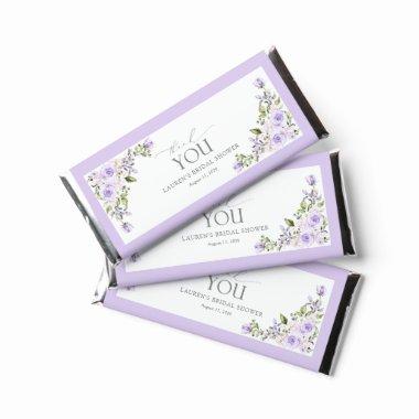 Elegant Lilac Lavender Floral Bridal Shower Hershey Bar Favors