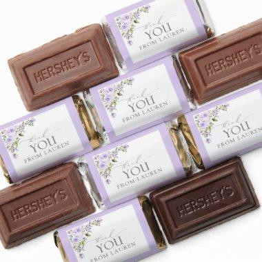 Elegant Lilac Lavender Floral Thankyou Shower Hershey's Miniatures