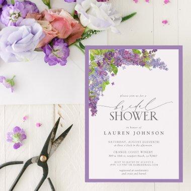 Elegant Lilac Watercolor Floral