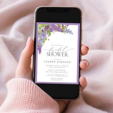 Elegant Lilac Watercolor Floral