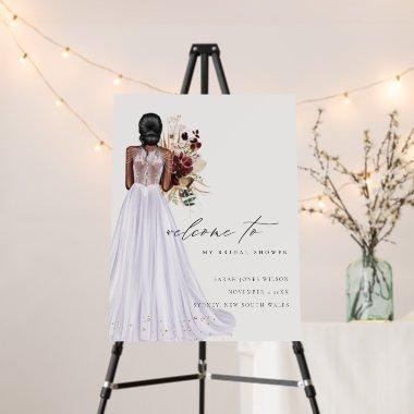 Elegant Lilac Wedding Gown  Welcome Foam Board