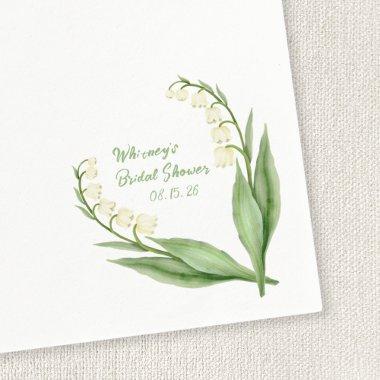 Elegant Lily of the Valley Custom  Napkins