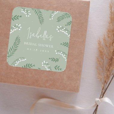 Elegant Lily of the Valley Garden  Square Sticker