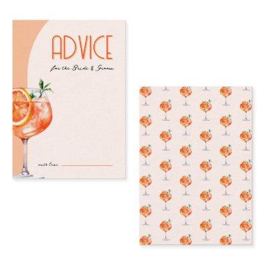 Elegant Love at First Spritz Bridal Shower Advice Card