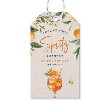 Elegant Love at First Spritz'  Favor Gift Tags