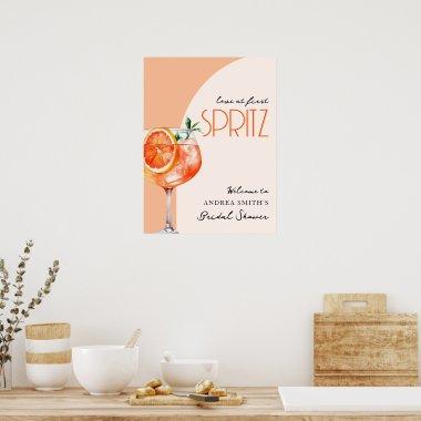 Elegant Love at First Spritz  Welcome Poster