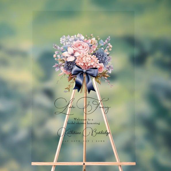 Elegant Love Fancy Floral  Acrylic Sign