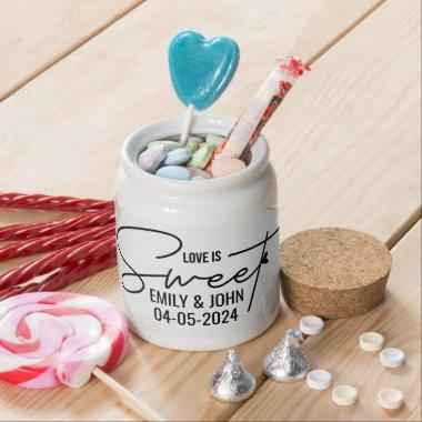 Elegant Love Is Sweet boho desert floral Candy Jar