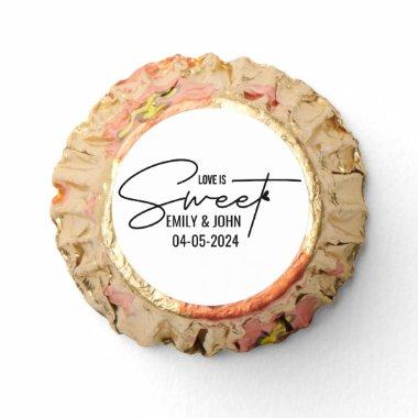 Elegant Love Is Sweet calligraphy Heart Reese's Peanut Butter Cups