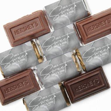 Elegant Love Is Sweet calligraphy Watercolor Gray Hershey's Miniatures