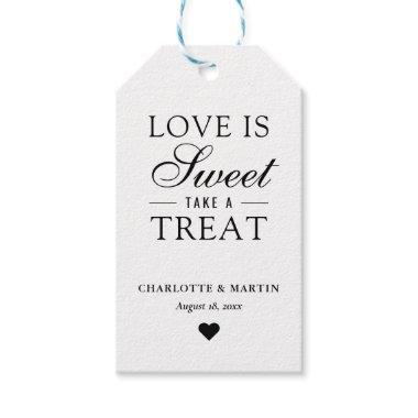 Elegant Love Is Sweet Wedding Favor Tag