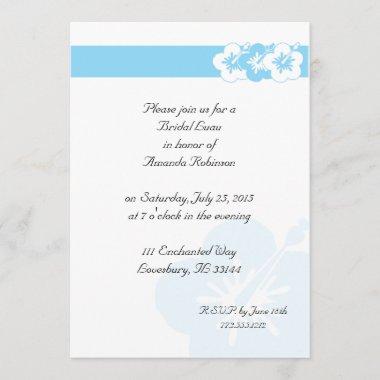 Elegant Luau Theme Invitations Blue