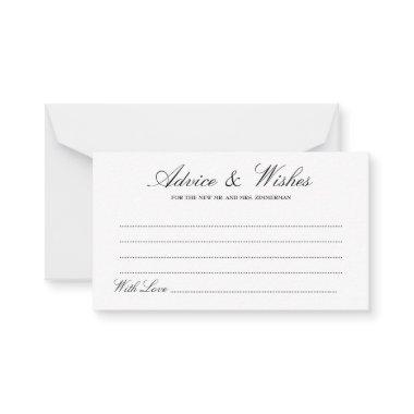 Elegant Lucia Script Wedding Advice & Wishes Invitations