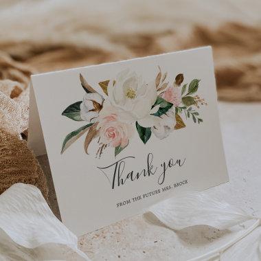 Elegant Magnolia | Blush Future Mrs Thank You Invitations