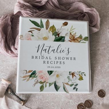 Elegant Magnolia  Recipe Organizer 3 Ring Binder