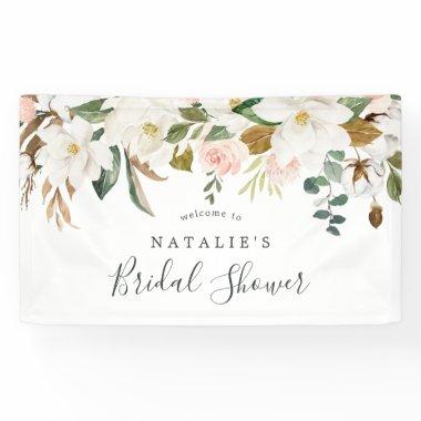 Elegant Magnolia Bridal Shower Welcome Banner