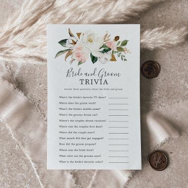 Elegant Magnolia Bride and Groom Trivia Game Flyer