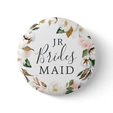 Elegant Magnolia Jr. Bridesmaid Bridal Shower Button