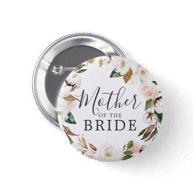 Elegant Magnolia Mother of the Bride Bridal Shower Button