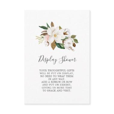 Elegant Magnolia | White and Blush Display Shower Enclosure Invitations