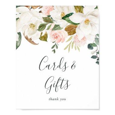 Elegant Magnolia | White Invitations and Gifts Sign