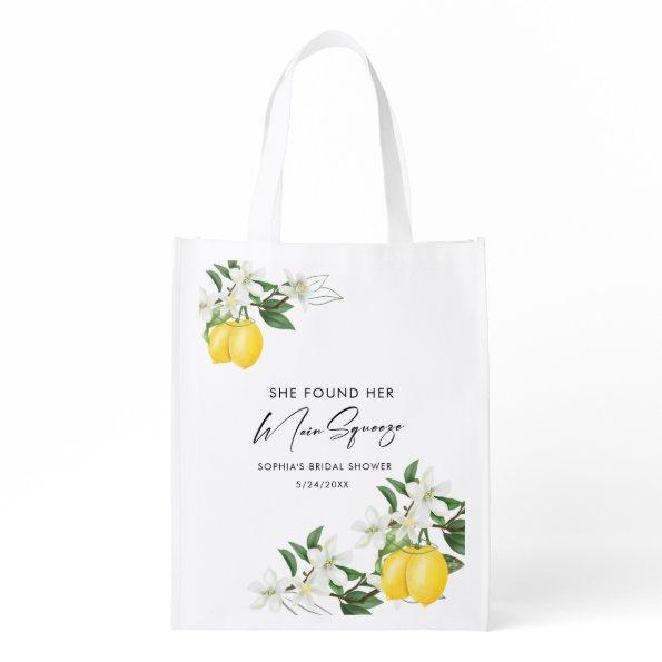 Elegant Main Squeeze Bridal Shower Favors Grocery Bag