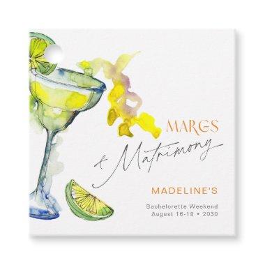 Elegant Margs & Matrimony Bachelorette Weekend Favor Tags