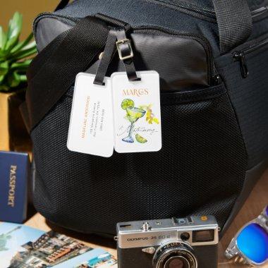 Elegant Margs & Matrimony Bachelorette Weekend Luggage Tag