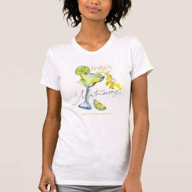 Elegant Margs & Matrimony Bachelorette Weekend T-Shirt