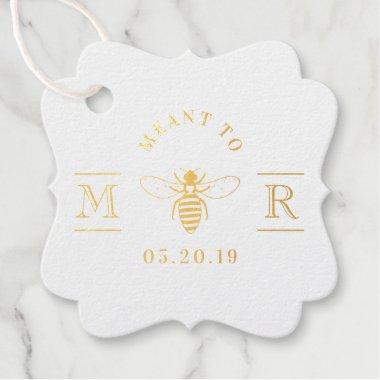 Elegant Meant to Bee Honey Wedding Gold Foil Foil Favor Tags